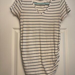 Isabel Maternity by Ingrid & Isabel Black and White Striped Tee
